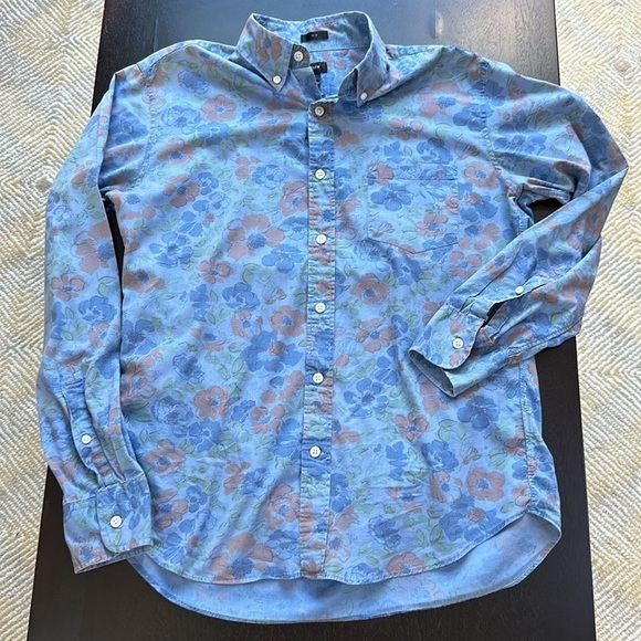 J. Crew brand men’s washed out floral button down shirt - Picture 1 of 9